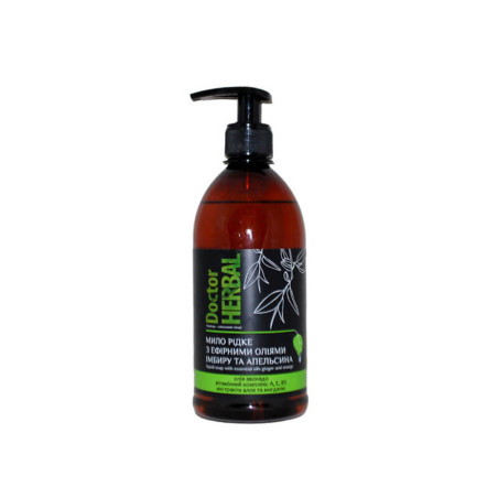 Skystas muilas DOCTOR HERBAL Imbieras ir apelsinas 500ml