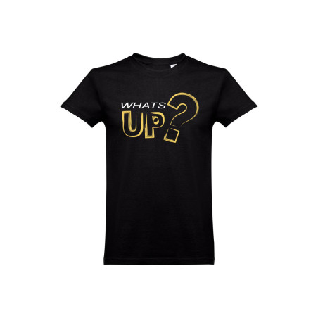 Juodi universalūs marškinėliai Whats Up? S dydis