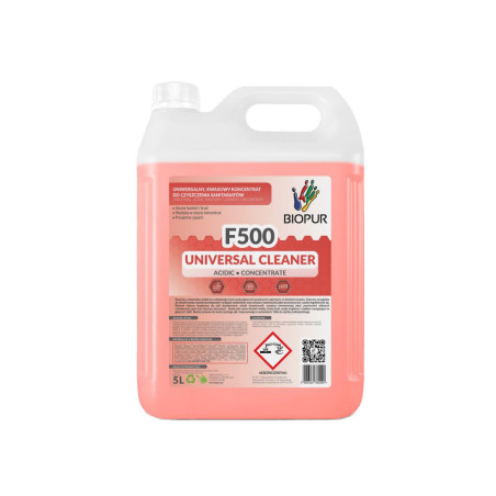 Koncentruotas, rūgštinis - sanitarinis ploviklis Biopur F500, 5L