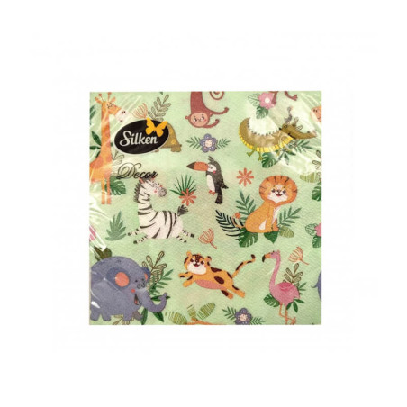 Stalo servetėlės Decor Džiunglės 33x33cm, 2 sluoksniai, 16vnt