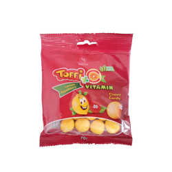 Saldainiai Toffi Lemon-Raspberry, 70g