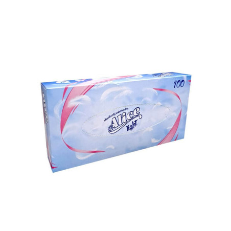 Servetėlės dėžutėje ALICE 100 vnt, 2 sluoksniai, celiuliozė