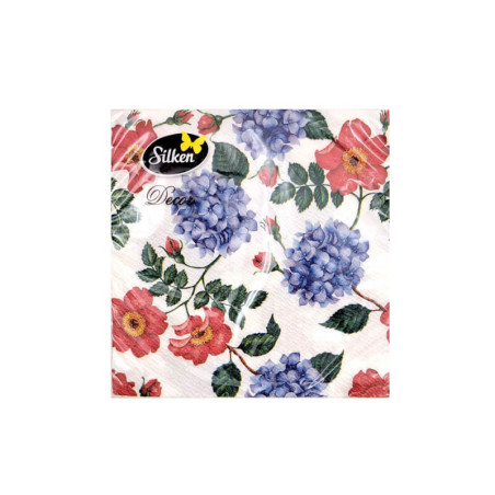 Stalo servetėlės Decor Hortenzija 33x33cm, 2 sluoksniai, 16vnt