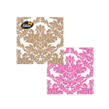 Stalo servetėlės Decor Damaskas 33*33cm, 3 sluoksniai, 18vnt