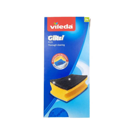 Profiliuota kempinė Vileda Glitz Pur Active 3vnt